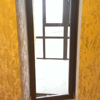 Ламинированная дверь в сплошное стекло